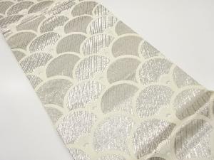 アンティーク　菊青海波模様織り出し袋帯（材料）